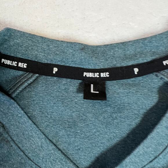 Public Rec Elevate Mock Neck Polo Shirt Size Large Stretch Lightweight Athletic - Picture 4 of 8